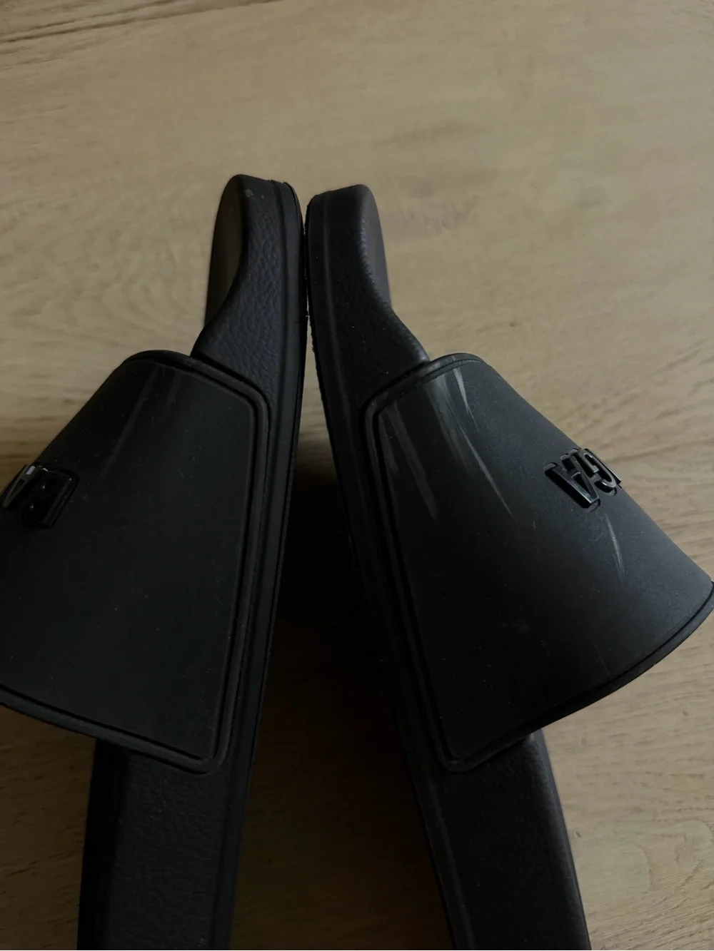 Balenciaga Black Men's Logo Slide Sandals